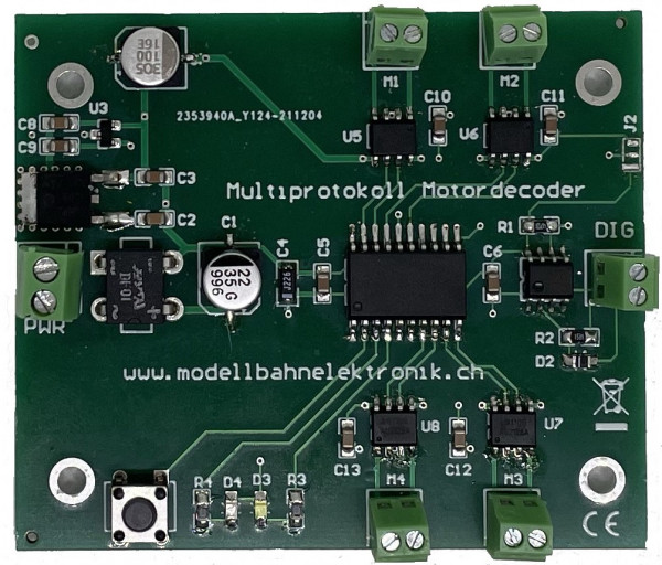 Vierfach DCC Motor Weichendecoder