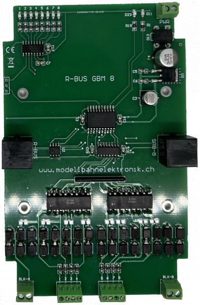 Achtfach Gleisbelegtmelder Rückmelde Decoder für ROCO R-BUS