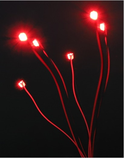 Blinkende SMD LED 0805 rot mit Decoderlitze