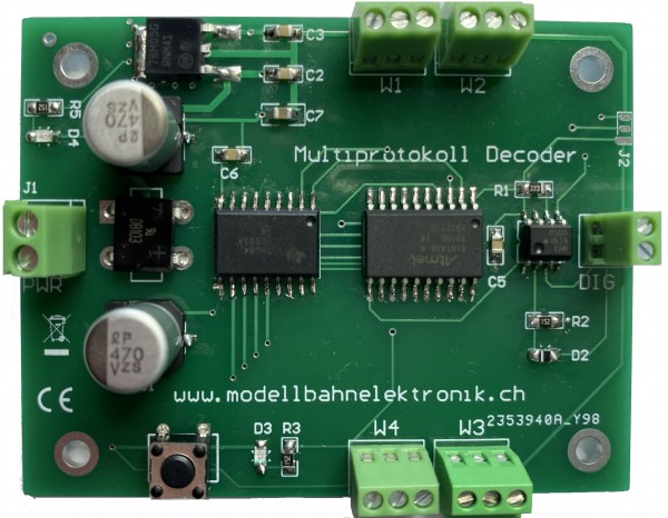 Vierfach DCC Lichtsignal Decoder für Blocksignale