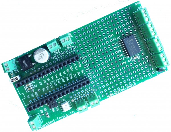 Arduino NANO Digital Shield A - Platine bestückt