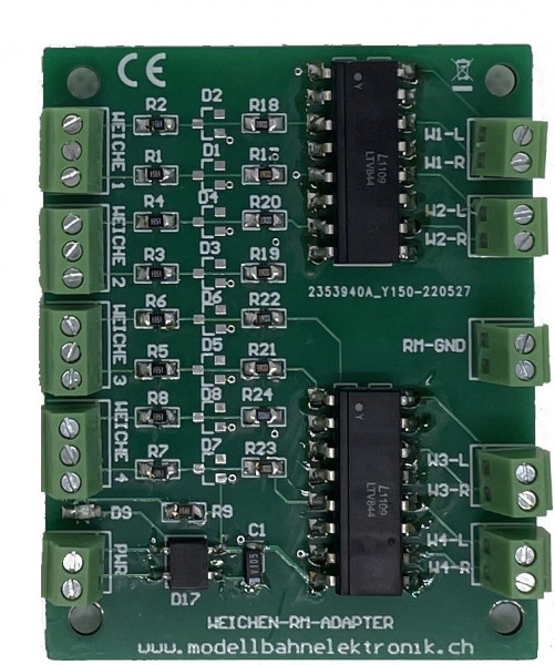 Rückmelde Adpater für magnetische Weichenantriebe